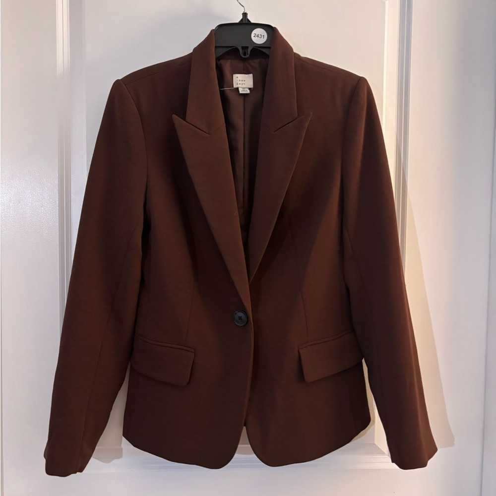 A New Day Brown Women's Single-Button Blazer Sz XS. NWOT